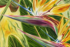 Birds of Paradise in Pastel Colors