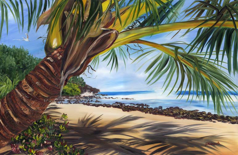 North Shore Shade on Kauai oil by Jenny Floravita