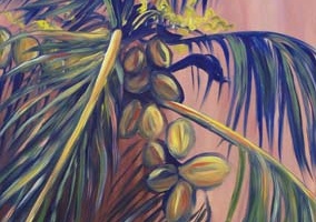 Summer Evening Coconut Palm