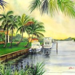 Drift Away, 28"x22" watercolor by Jenny Floravita