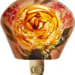Jenny Floravita's Yellow Rose painted nightlight Jenny Floravita's Yellow Rose painted nightlight