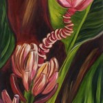 Banana Exotic In Rose and Gold, oil by Jenny Floravita