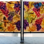 Floravita's glass table art panels