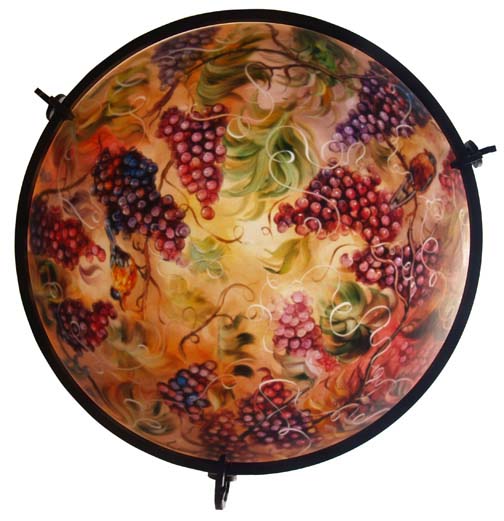 Vineyard Romance Series Hand Painted glass chandelier by Jenny Floravita