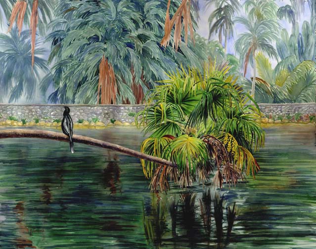 Over the Lagoon watercolor by Jenny Floravita