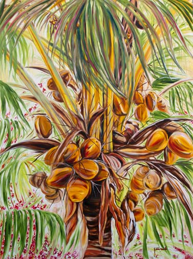 Pink Bougainvillea & Coconuts oil by Jenny Floravita