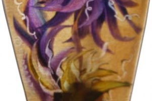 Purple Wildflower Painted Nightlight
