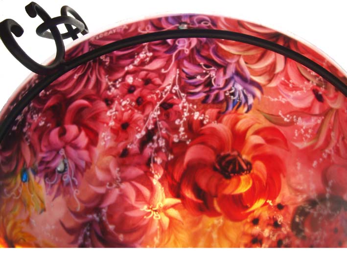 Flower Fiesta, hand painted chandelier by Jenny Floravita Flower Fiesta, hand painted chandelier by Jenny Floravita