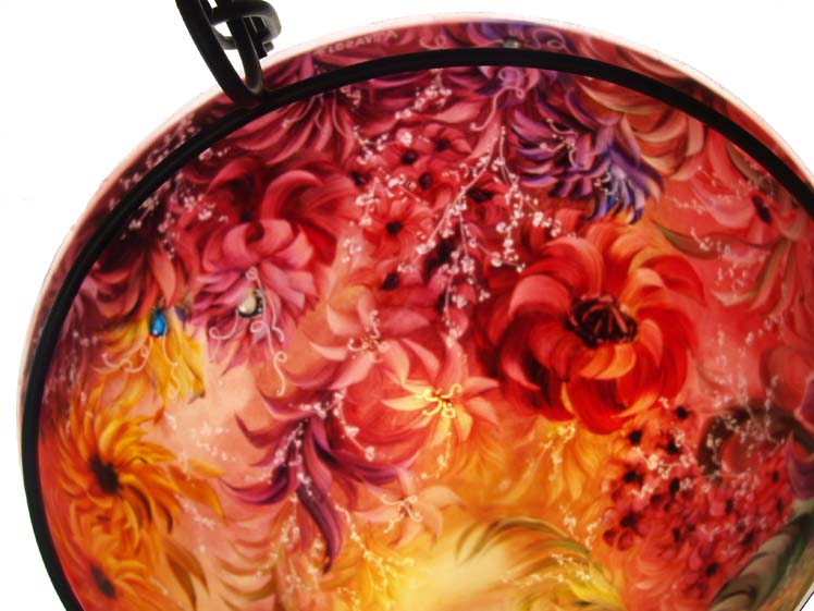 Flower Fiesta, hand painted chandelier by Jenny Floravita Flower Fiesta, hand painted chandelier by Jenny Floravita
