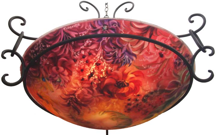 Flower Fiesta, hand painted chandelier Flower Fiesta, hand painted chandelier
