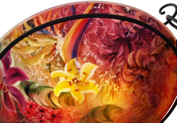 Flower Fiesta, hand painted chandelier by Jenny Floravita Flower Fiesta, hand painted chandelier by Jenny Floravita