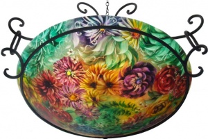 Santa Cruz Cottage Garden, Hand Painted Chandelier