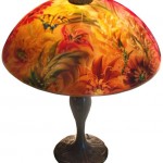 Ambiance, 16" Reverse Painted Lamp Shade by artist Jenny Floravita