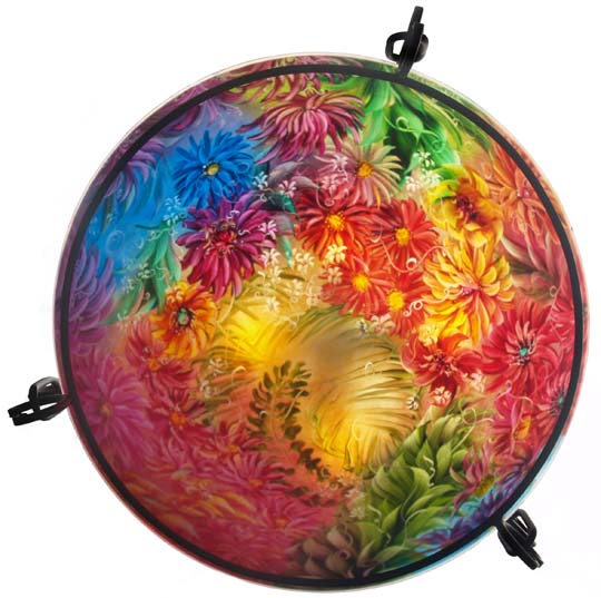 June Garden Bloom painted chandelier by Jenny Floravita