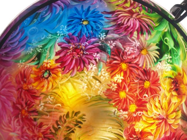 June Garden Bloom painted chandelier by Jenny Floravita