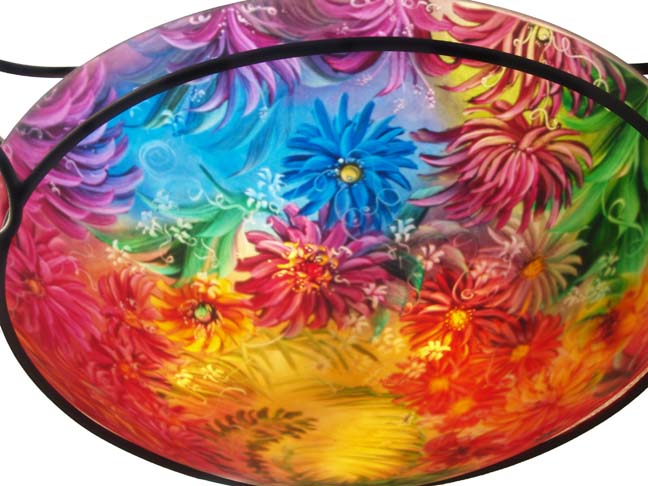 June Garden Bloom painted chandelier by Jenny Floravita
