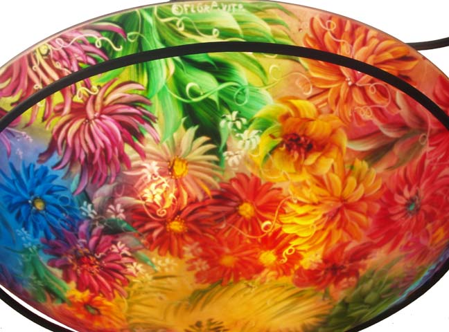 June Garden Bloom painted chandelier by Jenny Floravita