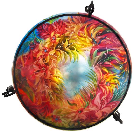 Life in the Tropics hand painted chandelier by Jenny Floravita
