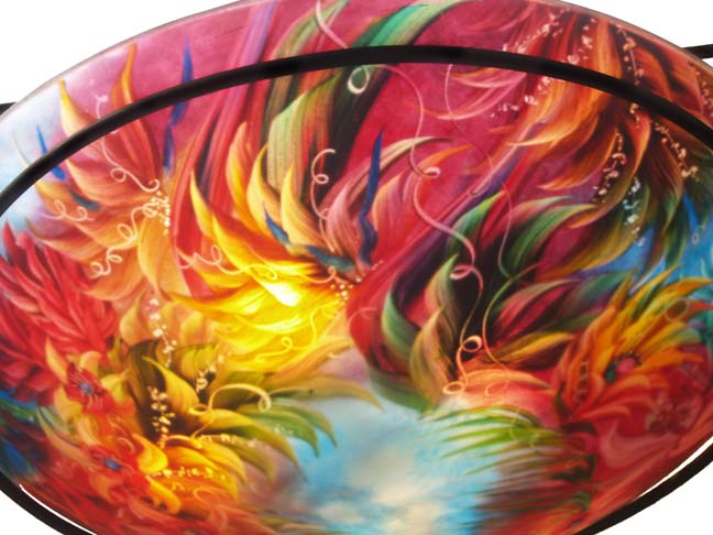 Life in the Tropics hand painted chandelier by Jenny Floravita