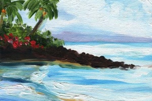 Mid Morning Beach, Kauai Painting