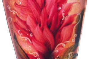 Romantic Ginger Reverse Painted Night Light