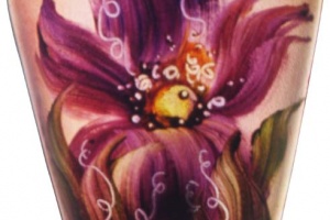 Exotic Orchid Reverse Painted Night Light