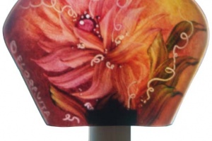 Pink Peony Warm Summer Hand Painted Night Light