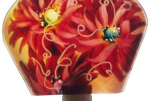 Trio of Wildflowers Reverse Painted Night Light