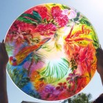 Morning on Maui, Reverse Painted Chandlier by Jenny Floravita