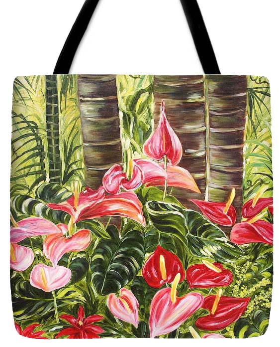anthurium tote bag