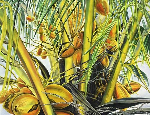 Coconut Palm tree painting