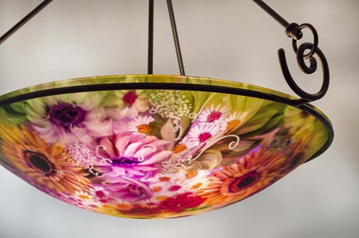 Cambria glass art chandelier