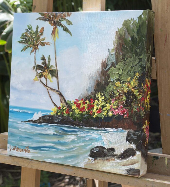 beach cove painting