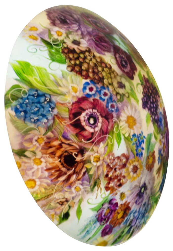 reverse hand painted glass shade