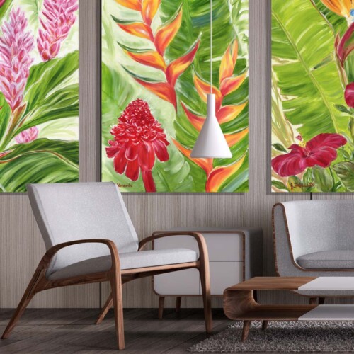 Tropical Flower Paintings