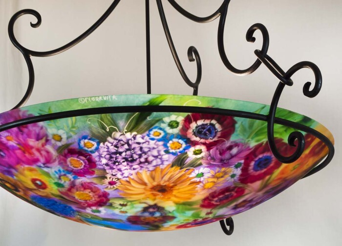 hand painted chandelier