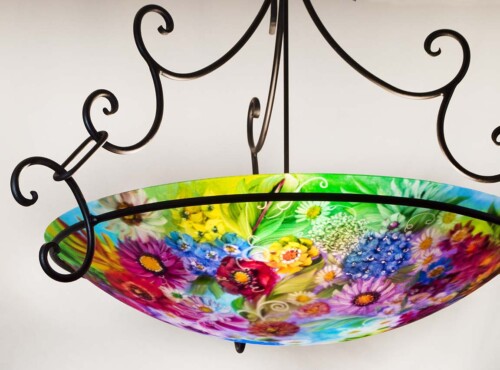 Reverse Hand Painted Chandeliers
