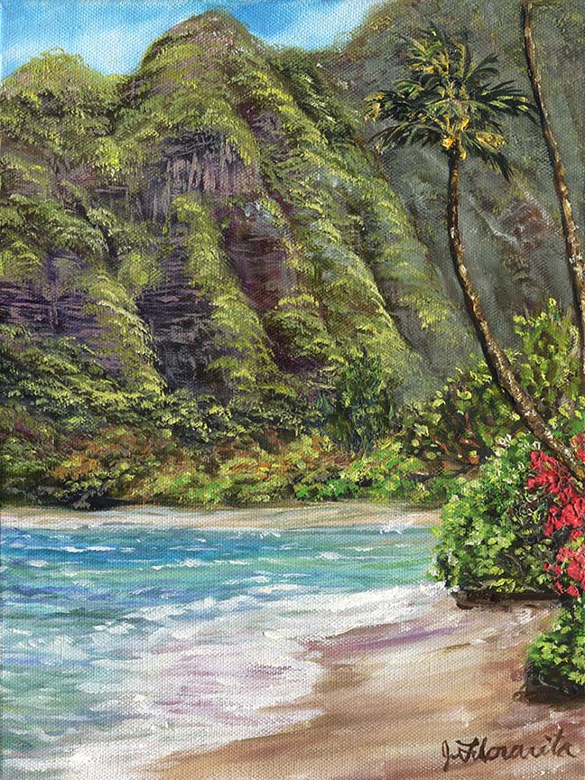 Hawaii Oil Painting Textured Painting Hawaiian Wall Art 