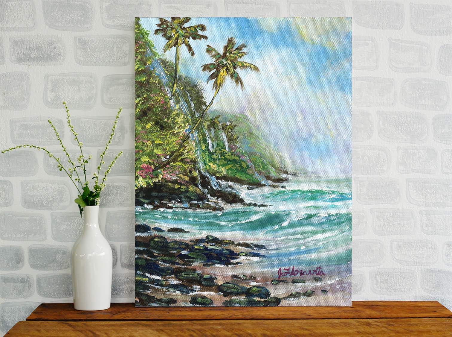 Hawaii Painting,rocks mountains Landscape,impasto,Oil,Hawaii Painting,Original Art Pacific Ocean painting,stones picture sea art Wall Art