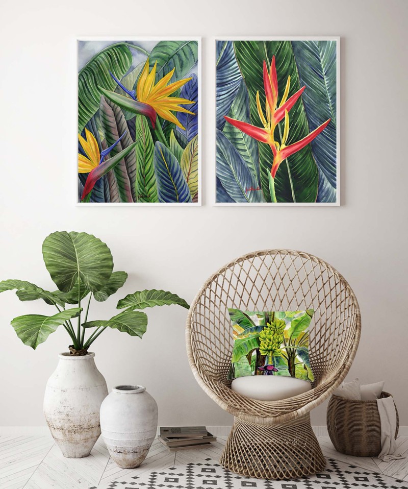 Simply Paradise, Hawaiian inspired watercolor by Jenny Floravita