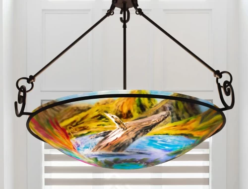 whale migration hawaii dining room light