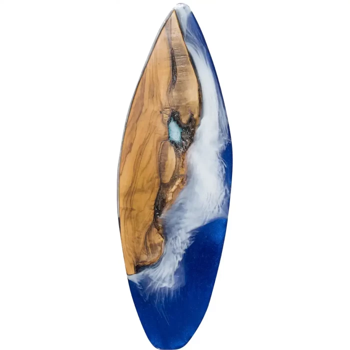 Private Hideaway Live Edge Olive Wood Art Surfboard, 24 inches mixed-media - Image 2