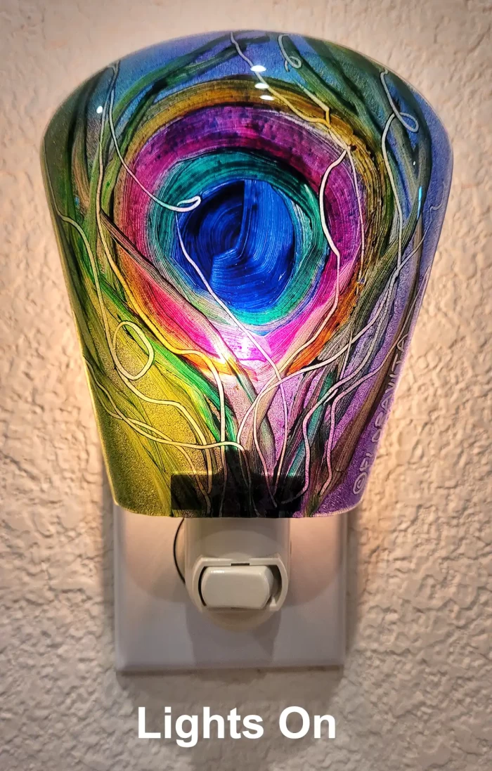 Peacock Feather night light Slim - Image 3