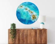 3D sculpted Hawaiian Islands art