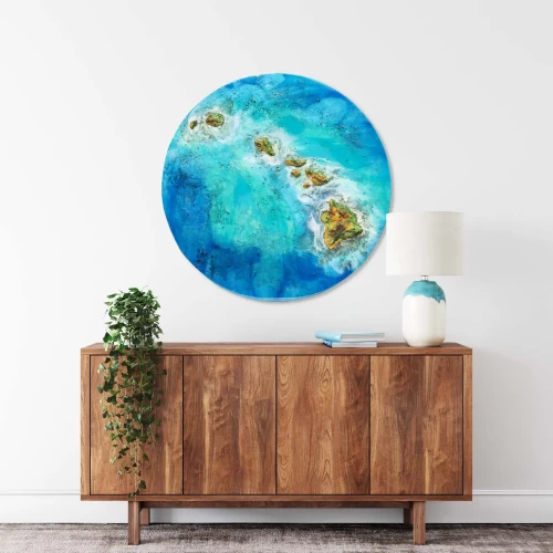 3D sculpted Hawaiian Islands art